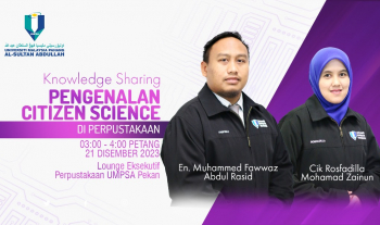 UMPSA Library - Knowlegde Sharing : Pengenalan Citizen Science Di Perpustakaan