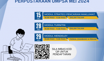 Kelas Pendidikan Pengguna Perpustakaan UMPSA Sesi Mei 2024: Turnitin - Panduan Pelajar (Dalam Talian)