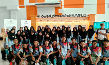 Tour@Library sempena Hari Terbuka UMPSA 2024 daripada pelajar SMK Mat Kilau, SMK Cedong Jaya & SMK Jengka Pusat